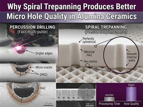 Why Spiral Trepanning Produces Better Micro Hole Quality in Alumina Ceramics