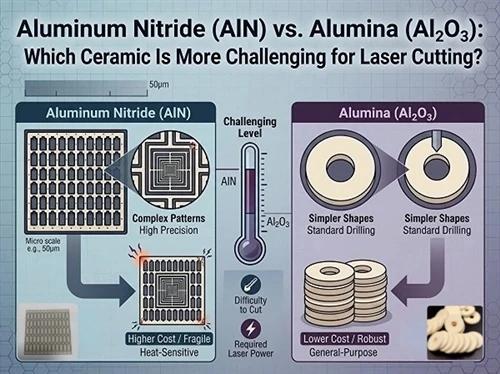 Aluminum Nitride (AlN) vs. Alumina (Al₂O₃): Which Ceramic Is More Challenging for Laser Cutting?