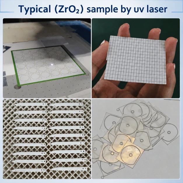 typical zro2 sample by uv laser